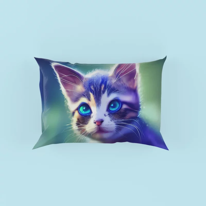 Realistic Cute Kitten Art Pillow Cases