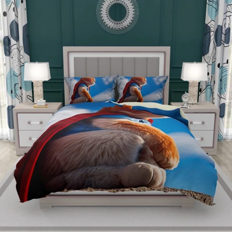 Red-Capped Kitten Superhero Bedding Set 1