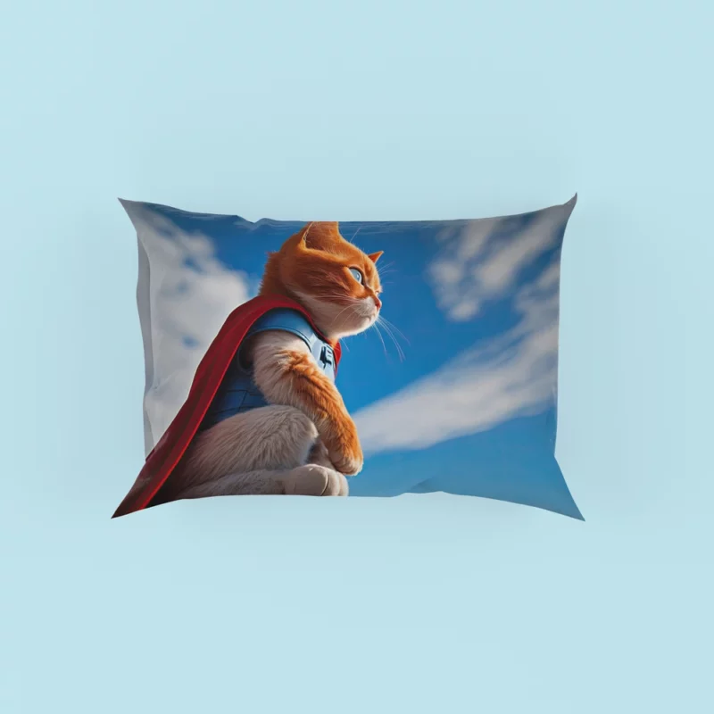 Red-Capped Kitten Superhero Pillow Cases