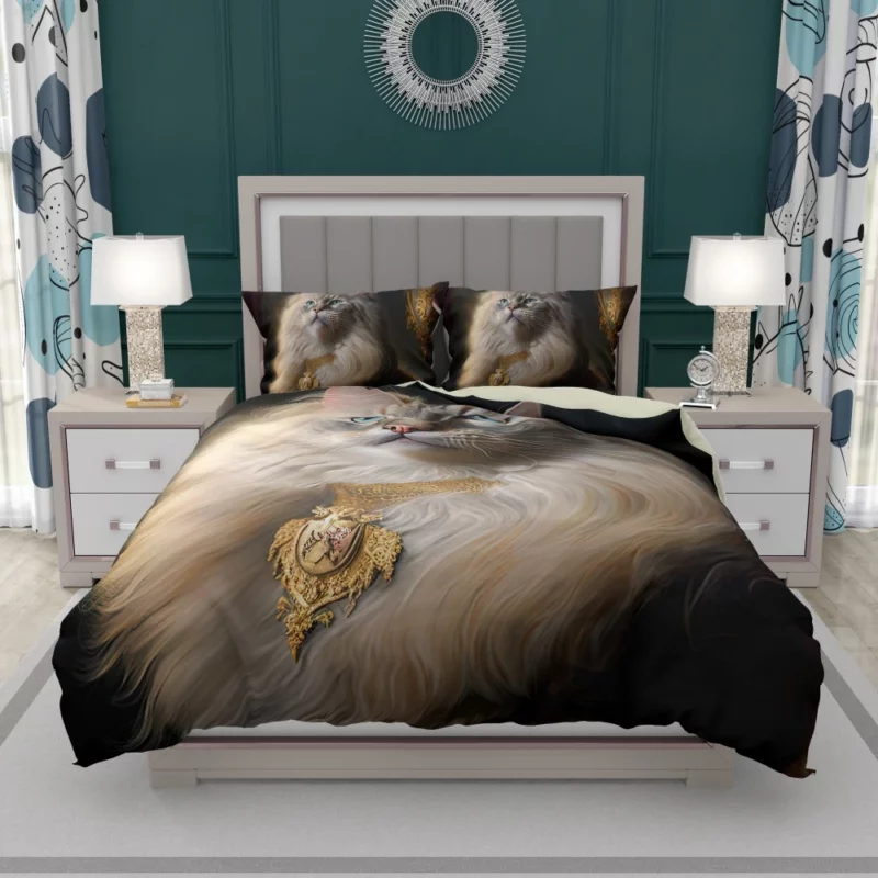 Regal and Splendid Cat Portrait Bedding Set 1