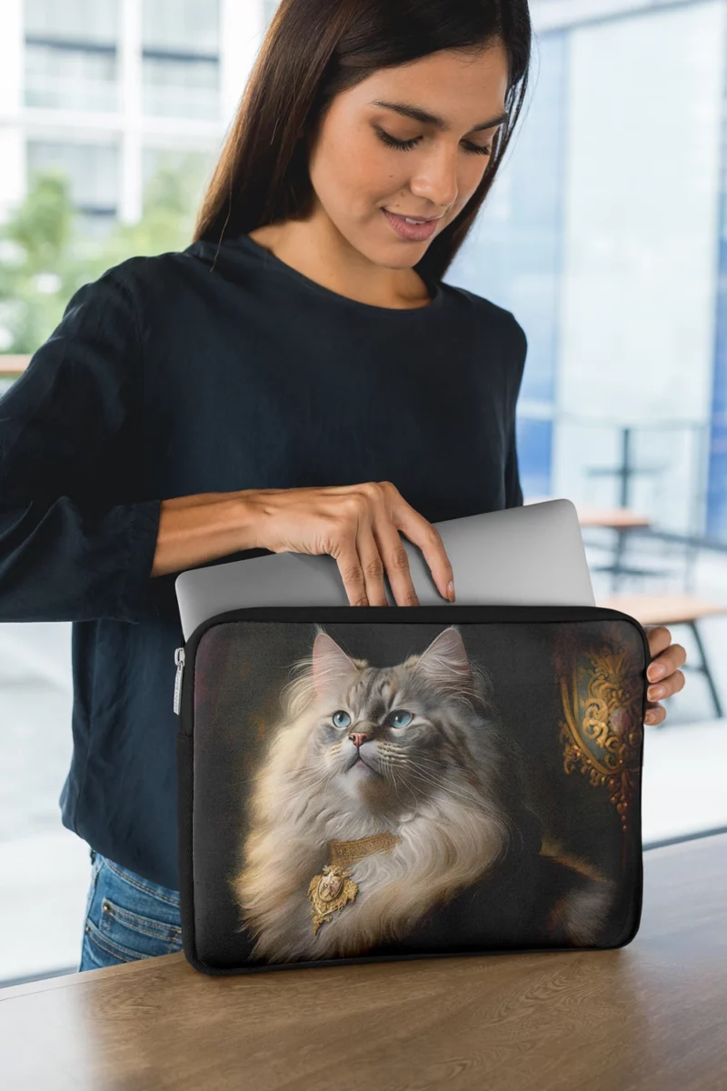 Regal and Splendid Cat Portrait Laptop Sleeve 1