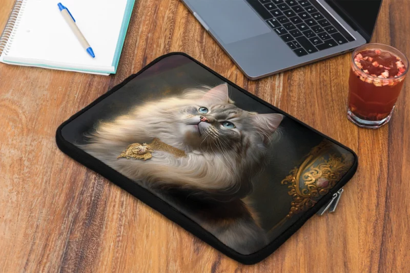 Regal and Splendid Cat Portrait Laptop Sleeve 2