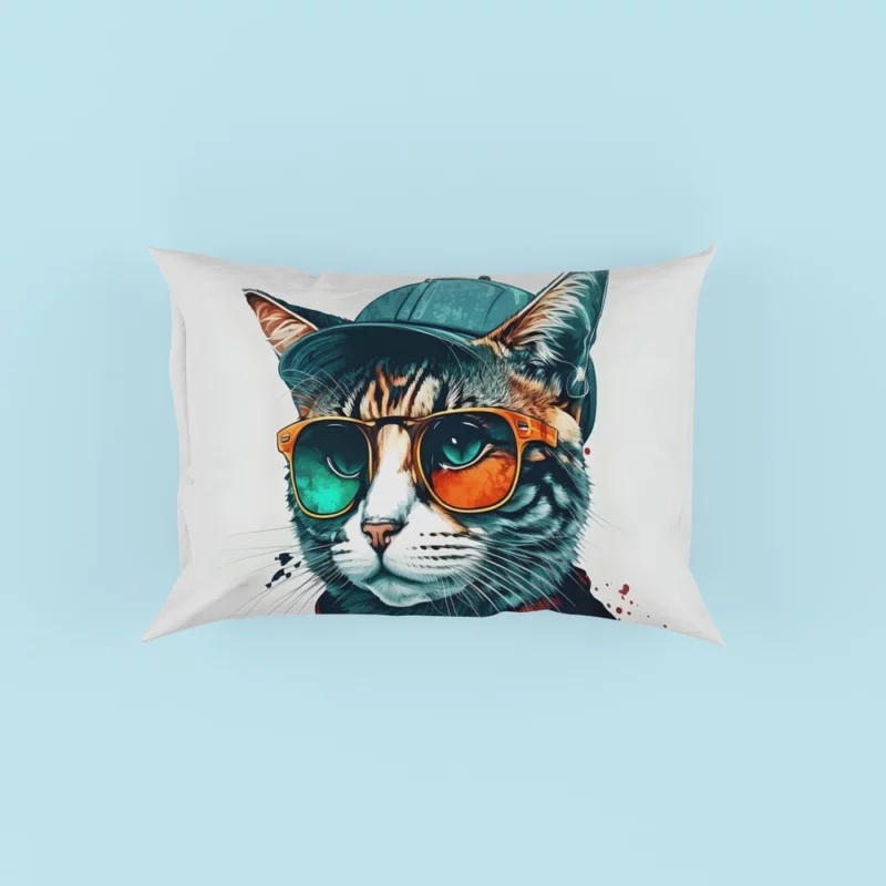 Retro Pop Art Cat Painting Pillow Cases