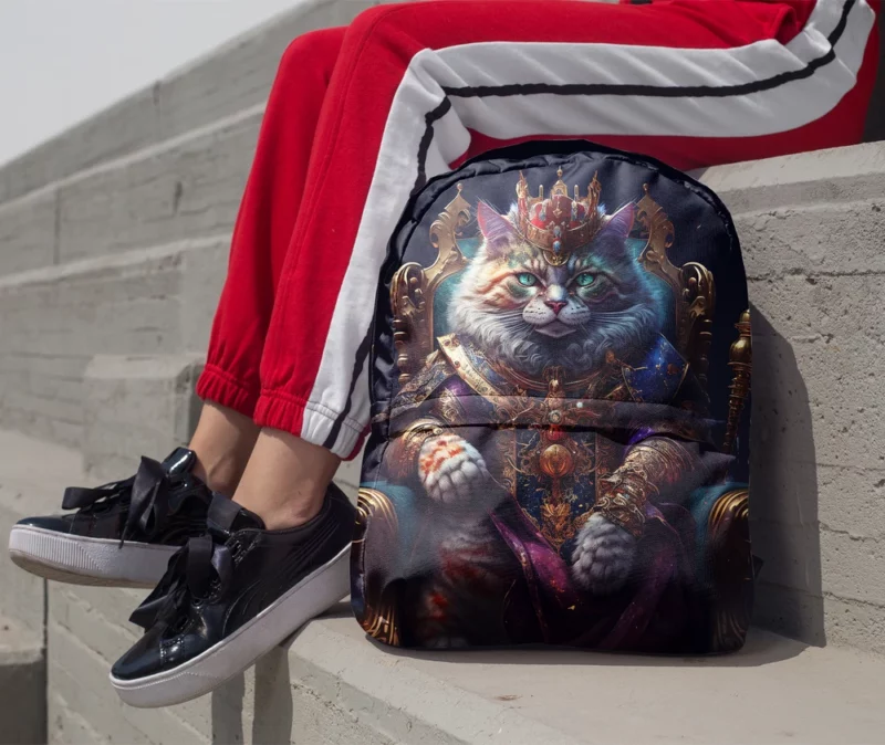 Royal Cat with Luxury Dress Backpack 1