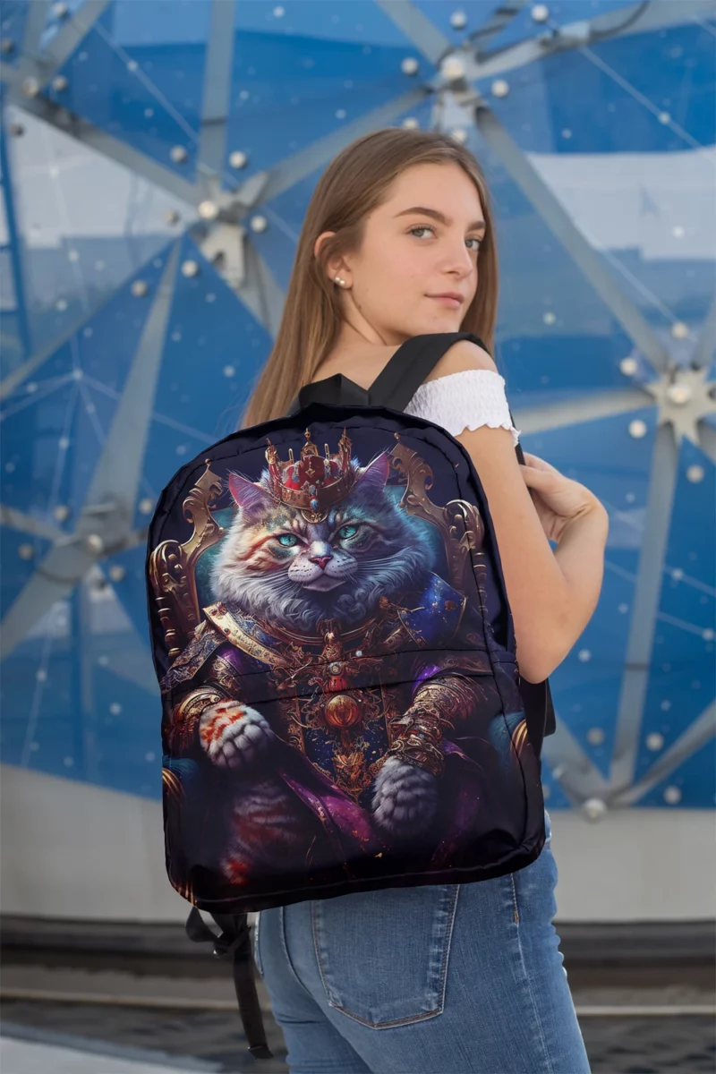 Royal Cat with Luxury Dress Backpack 2