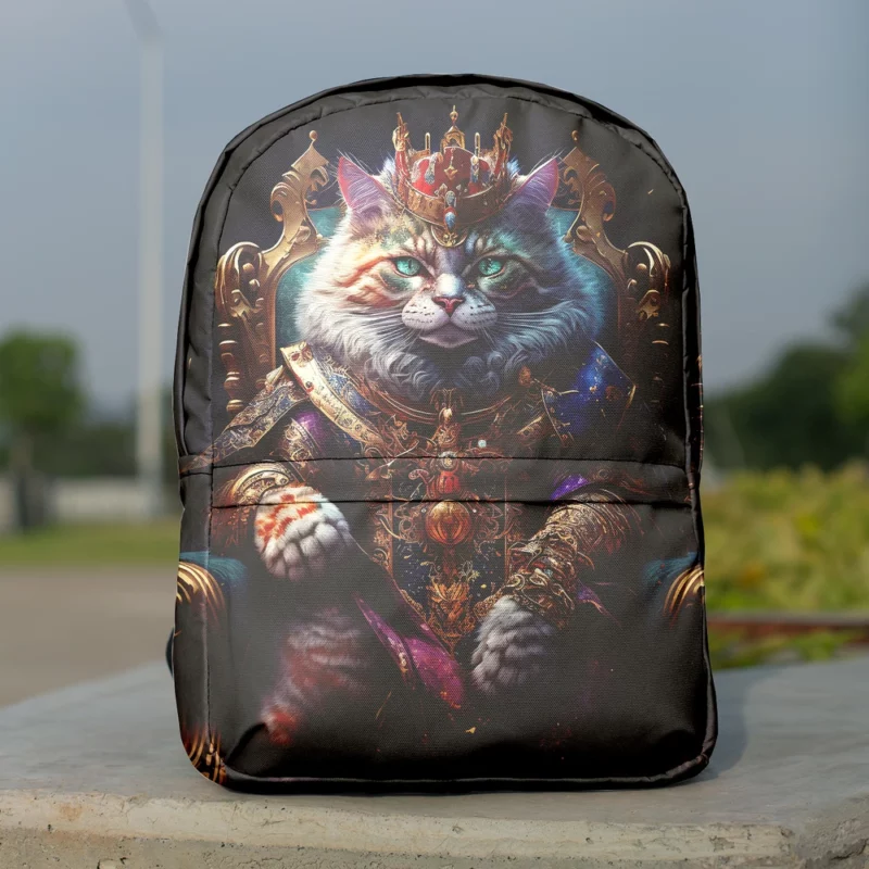 Royal Cat with Luxury Dress Backpack