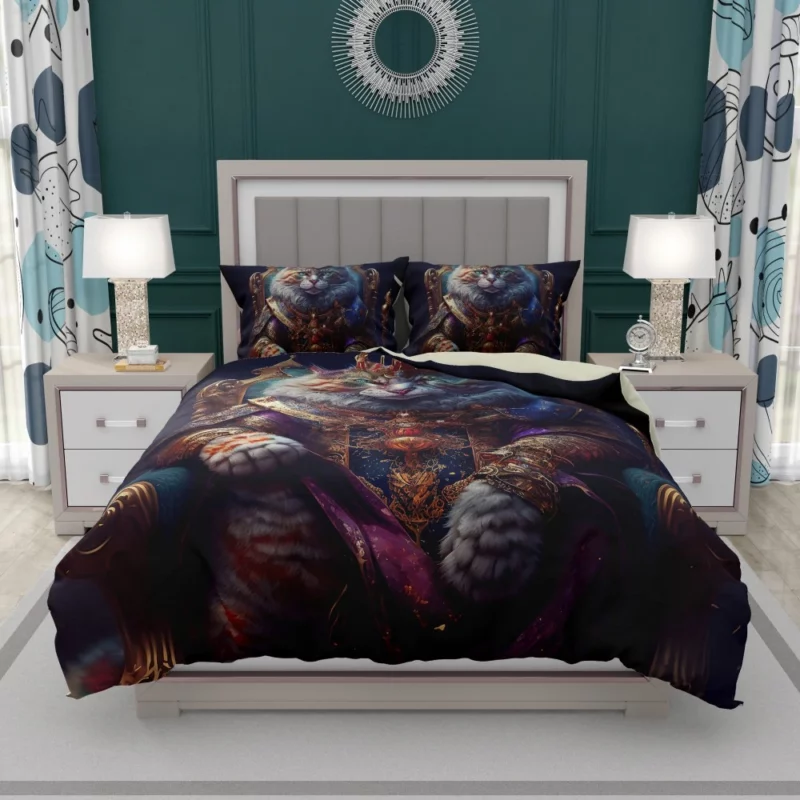 Royal Cat with Luxury Dress Bedding Set 1