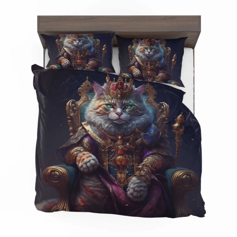 Royal Cat with Luxury Dress Bedding Set 2