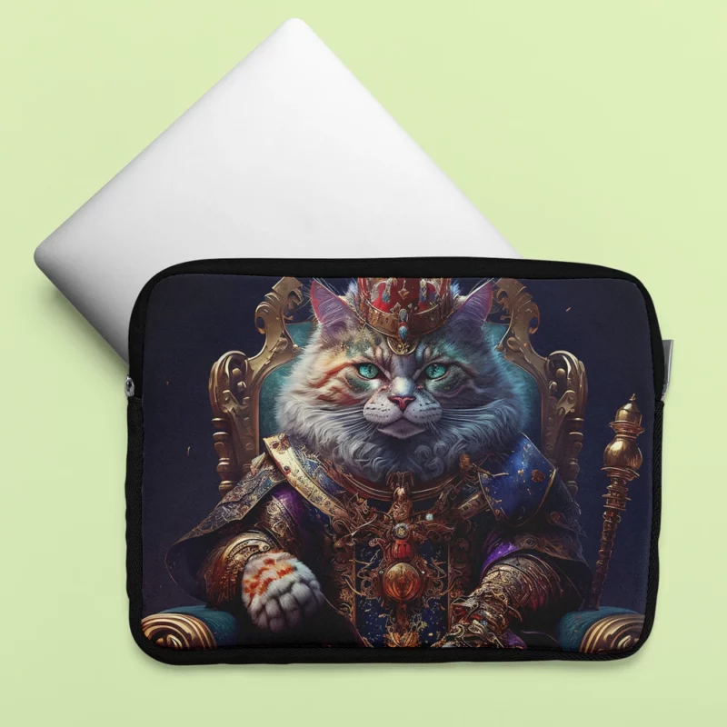 Royal Cat with Luxury Dress Laptop Sleeve