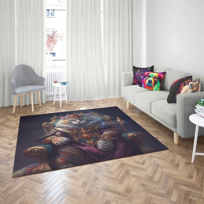 Royal Cat with Luxury Dress Rug 2