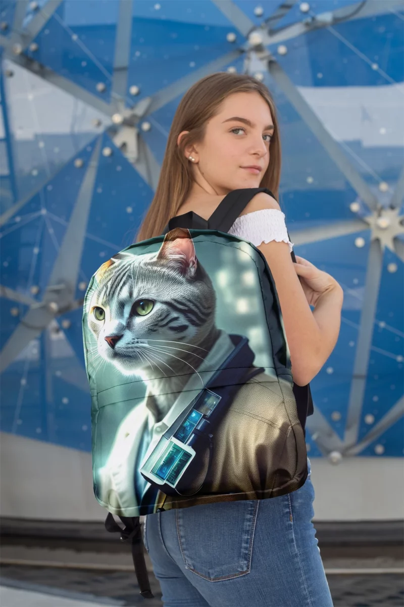 Scientist Cat in a Robot Suit Backpack 2