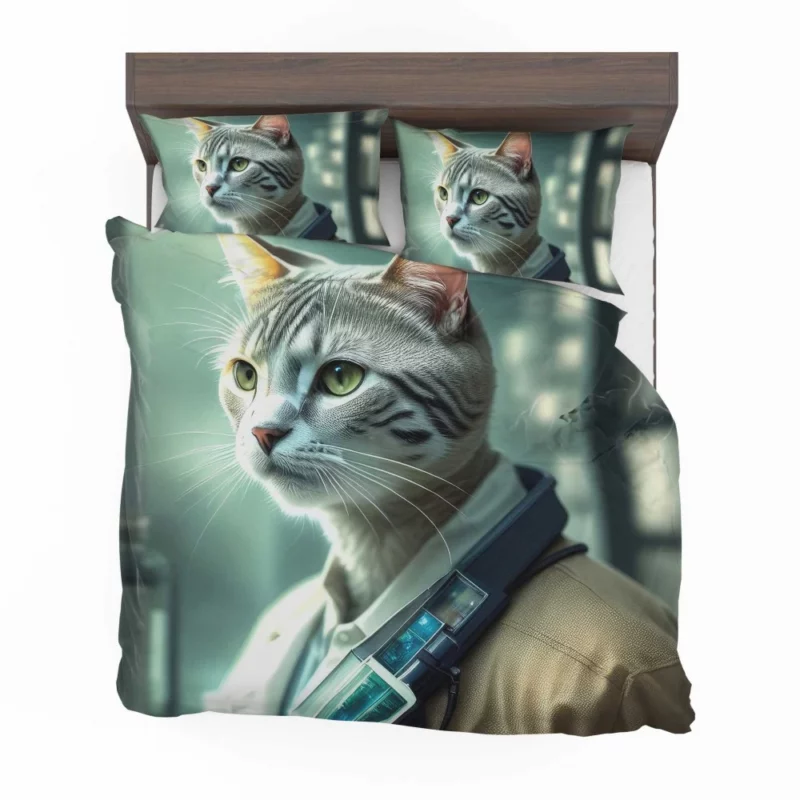 Scientist Cat in a Robot Suit Bedding Set 2