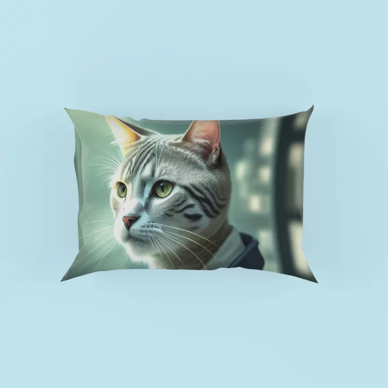 Scientist Cat in a Robot Suit Pillow Cases