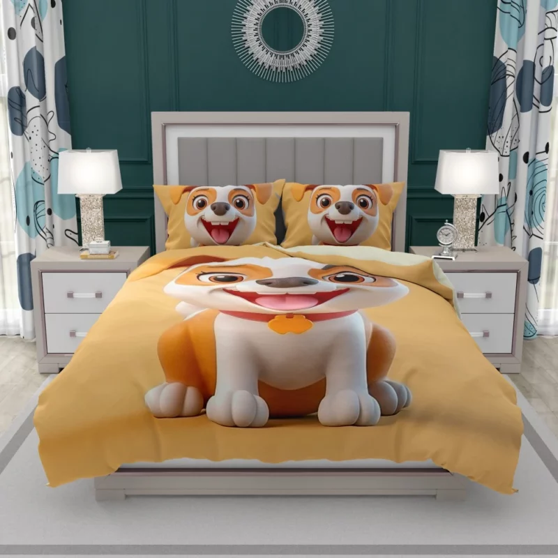 Smiling Cartoon Dog Print Bedding Set 1