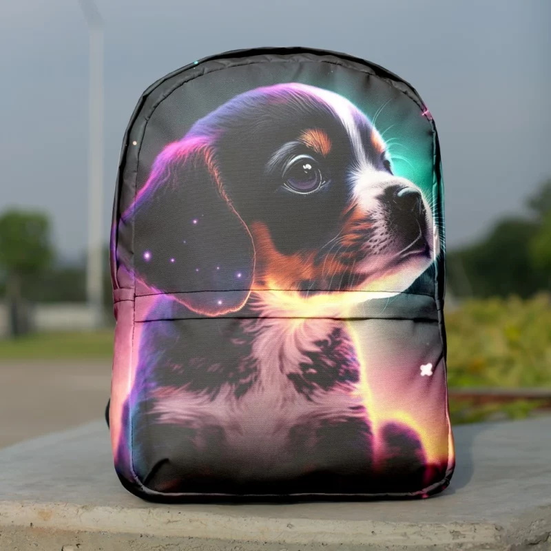 Space Backdrop Dog Painting Print Backpack