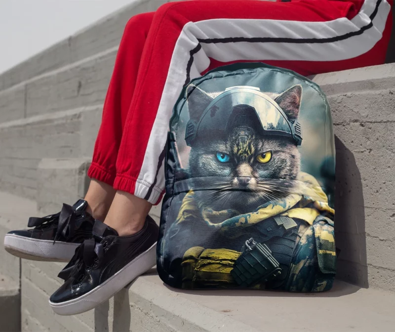 Special Forces Cat Portrait Backpack 1