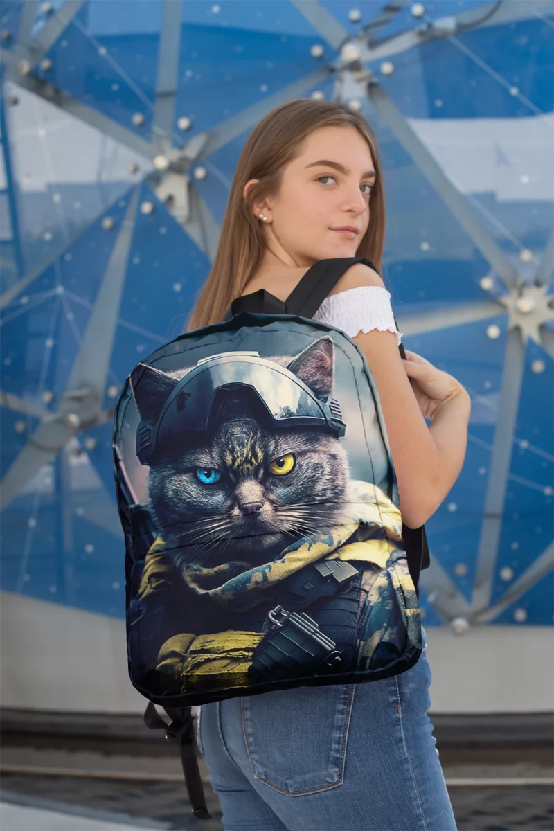 Special Forces Cat Portrait Backpack 2