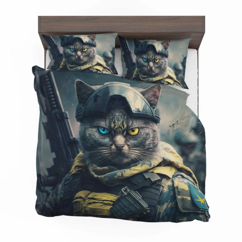 Special Forces Cat Portrait Bedding Set 2