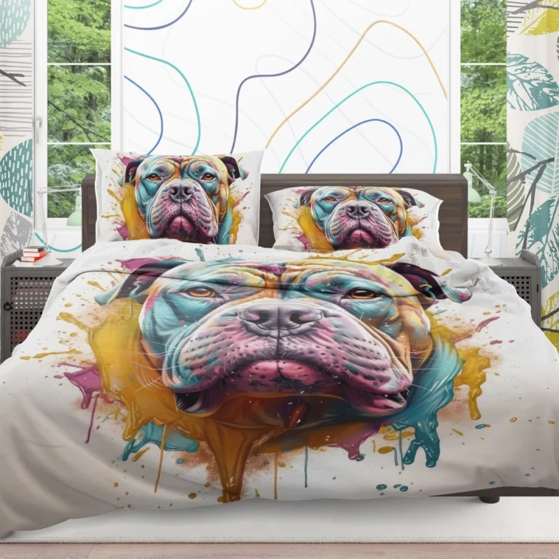 Splash Art Dog Print Bedding Set