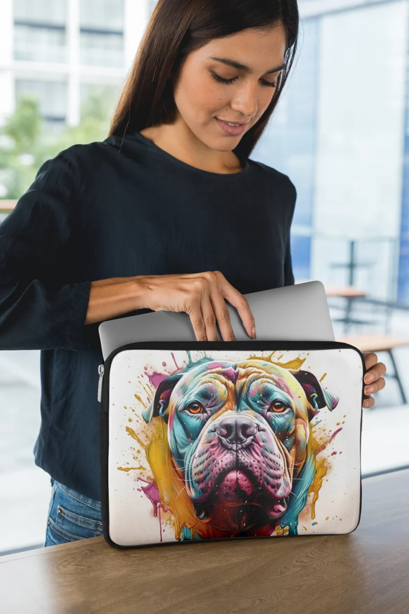 Splash Art Dog Print Laptop Sleeve 1