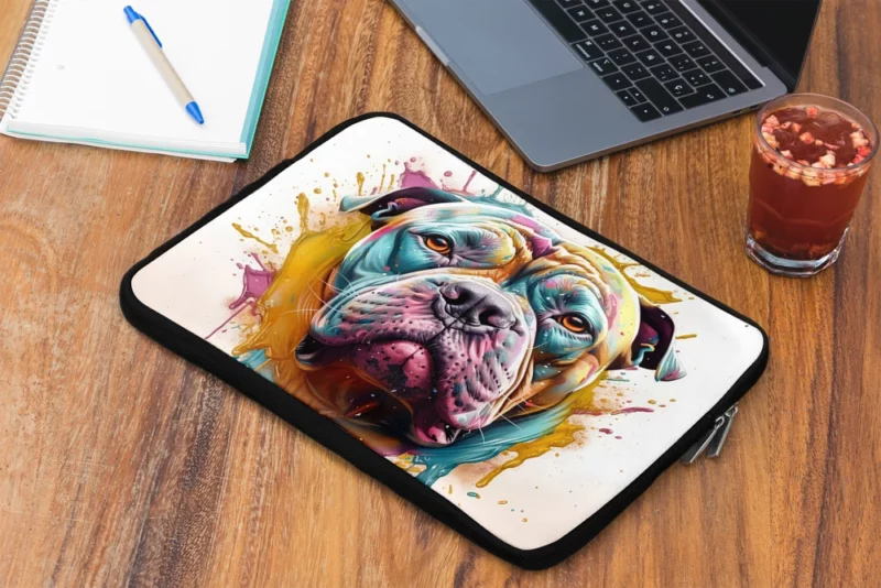 Splash Art Dog Print Laptop Sleeve 2