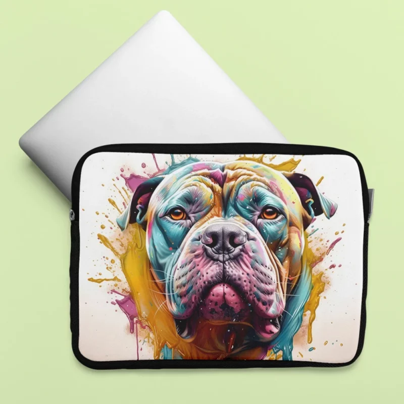Splash Art Dog Print Laptop Sleeve