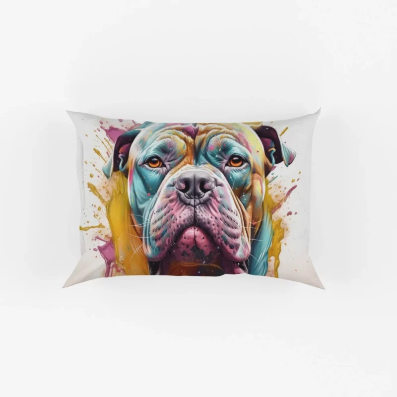 Splash Art Dog Print Pillow Cases