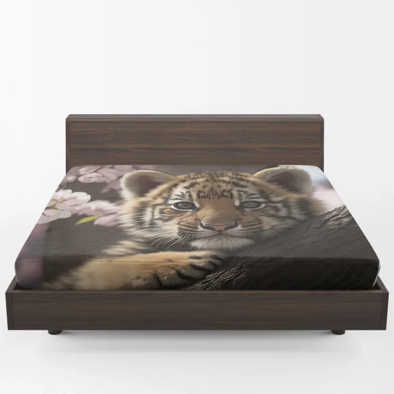 Springtime Baby Tiger Fitted Sheet 1