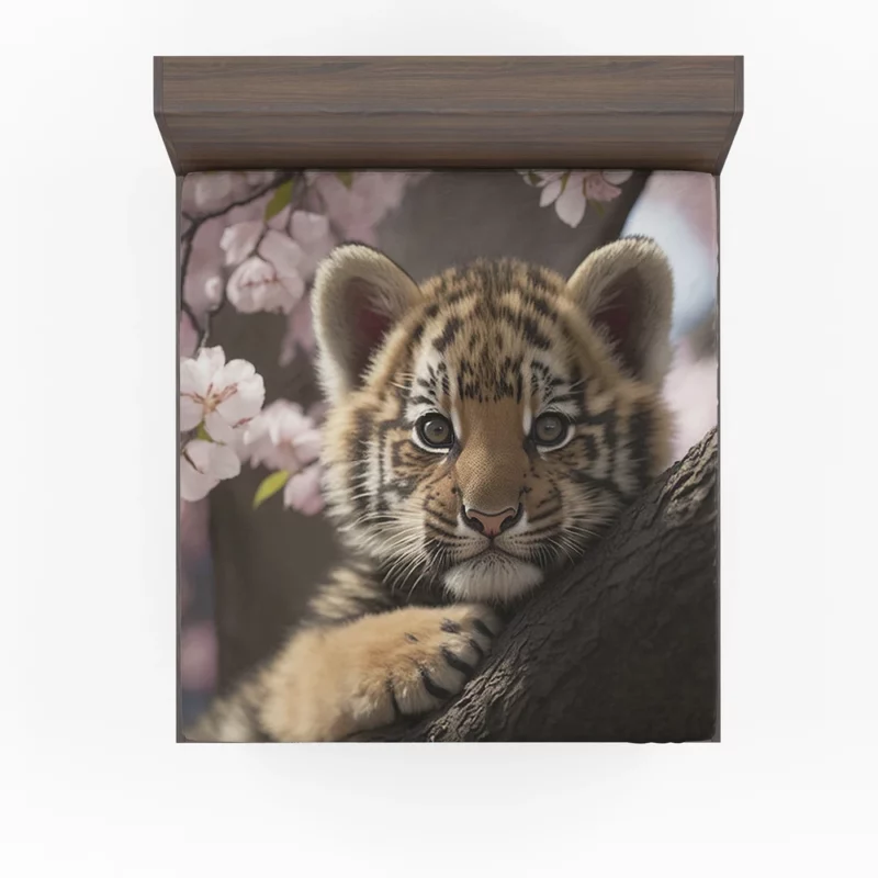 Springtime Baby Tiger Fitted Sheet