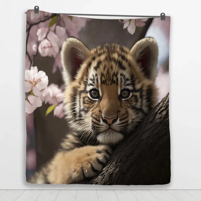Springtime Baby Tiger Quilt Blanket 1