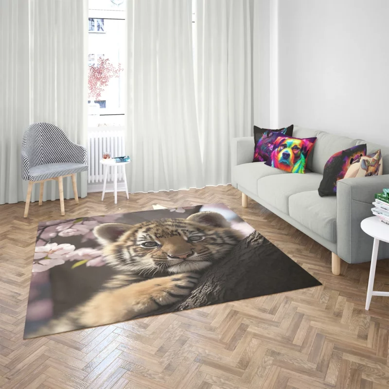 Springtime Baby Tiger Rug 2