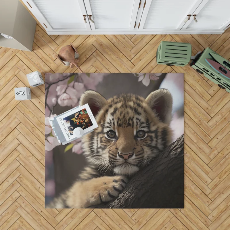 Springtime Baby Tiger Rug