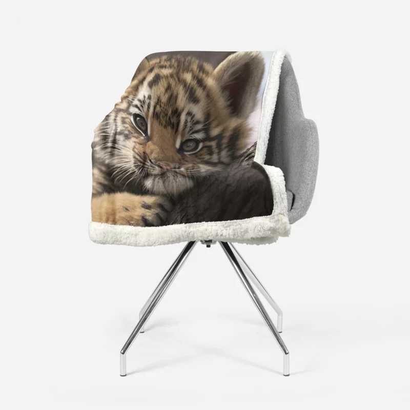 Springtime Baby Tiger Sherpa Fleece Blanket 1