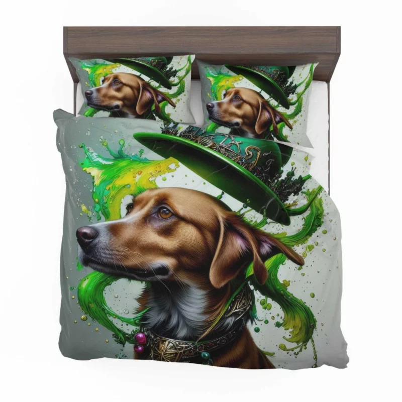 St. Patrick's Day Dog Print Bedding Set 2