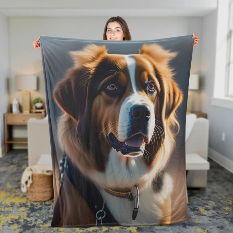 Standing Field Dog Fleece Blanket 2