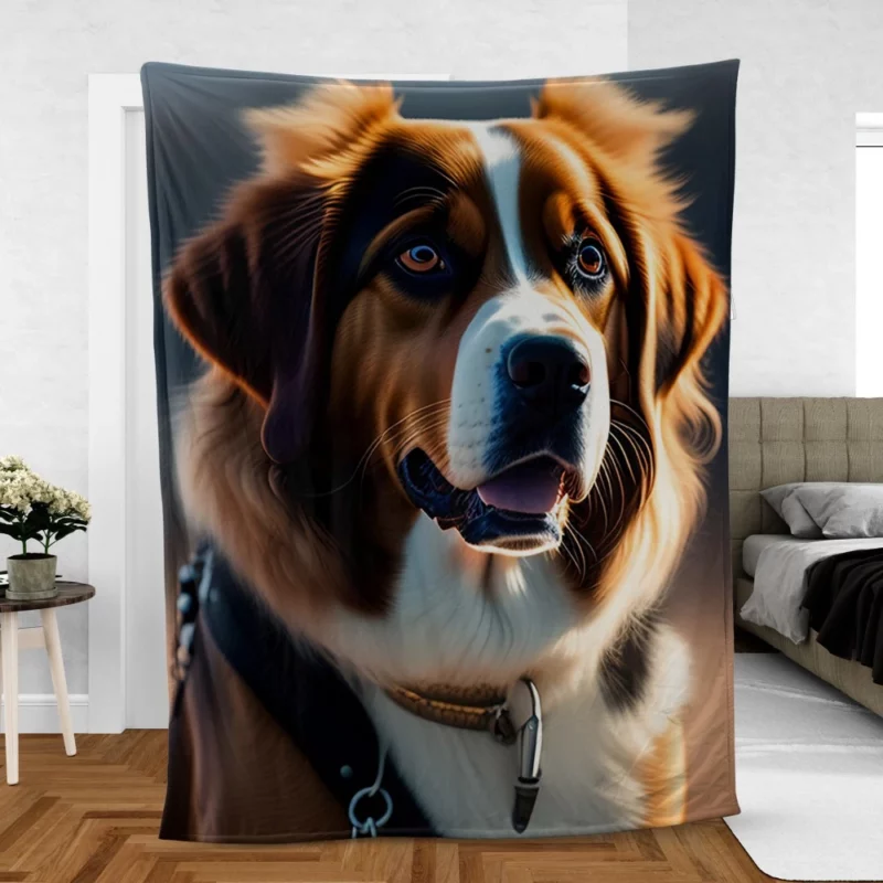 Standing Field Dog Fleece Blanket