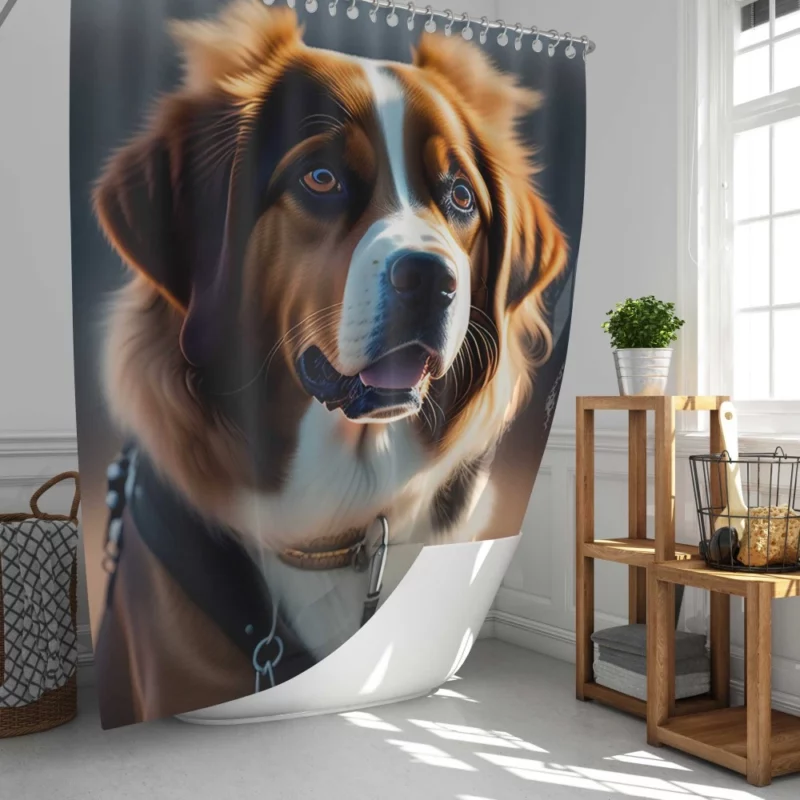 Standing Field Dog Shower Curtain