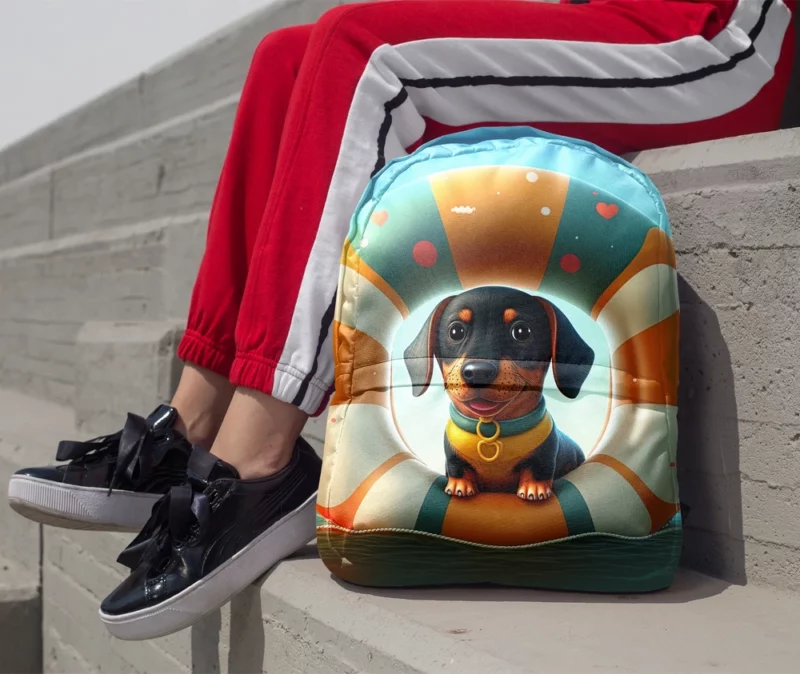 Summer Inflatable Puppy Print Backpack 1