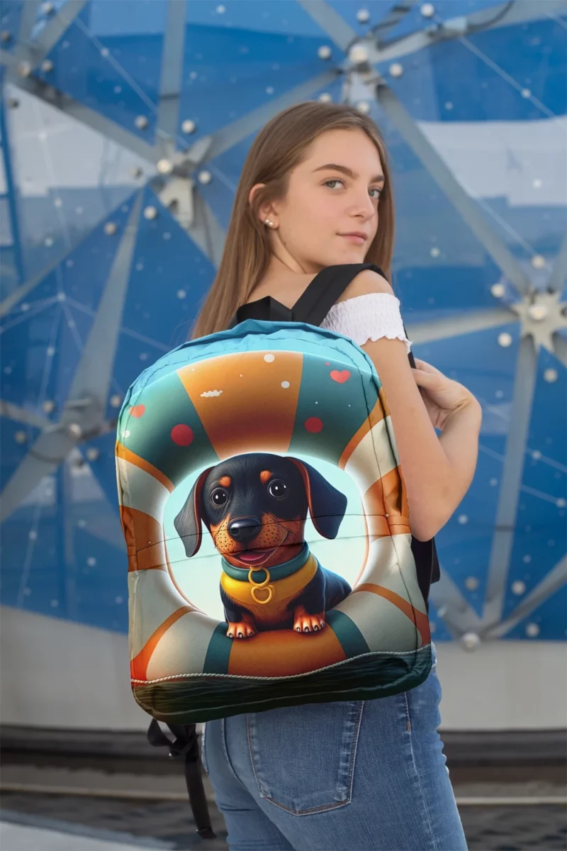 Summer Inflatable Puppy Print Backpack 2