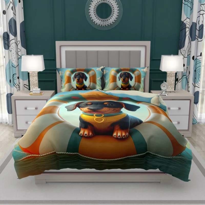 Summer Inflatable Puppy Print Bedding Set 1