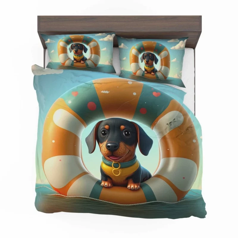 Summer Inflatable Puppy Print Bedding Set 2