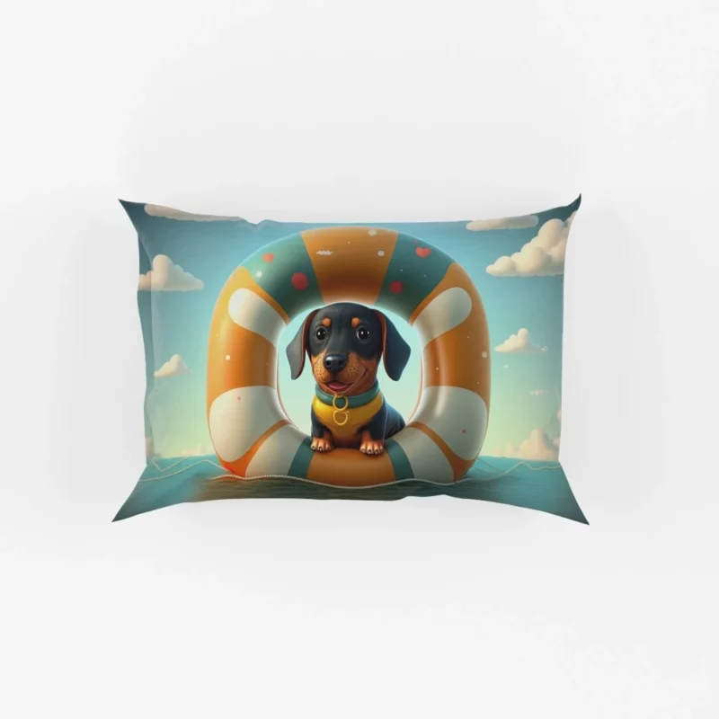 Summer Inflatable Puppy Print Pillow Cases