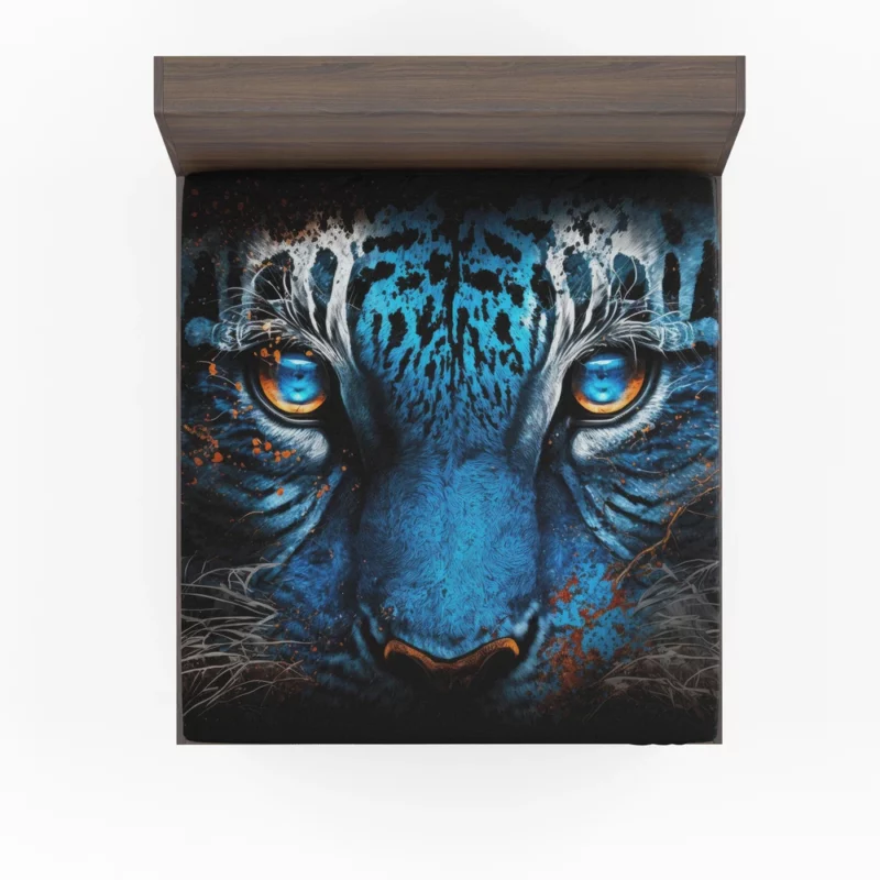 Symbolic Tiger Rage Art Fitted Sheet