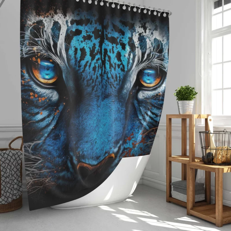 Symbolic Tiger Rage Art Shower Curtain