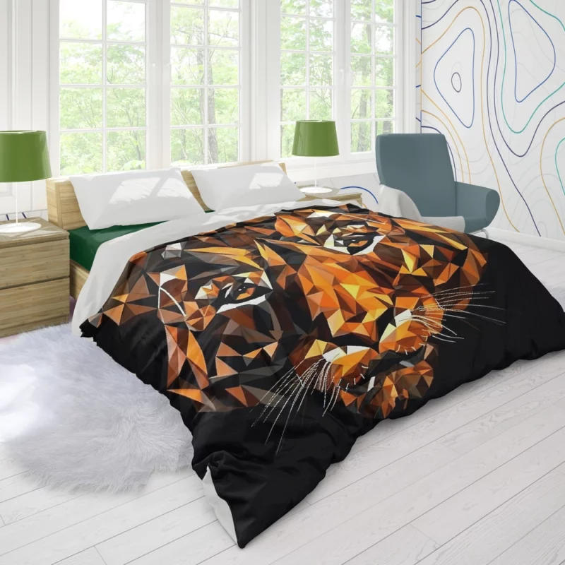 Tiger Figure in Window Display Duvet Cover