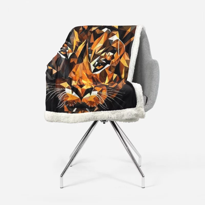 Tiger Figure in Window Display Sherpa Fleece Blanket 1