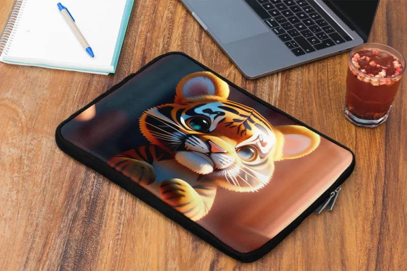 Tiger Galaxies in Space Laptop Sleeve 2