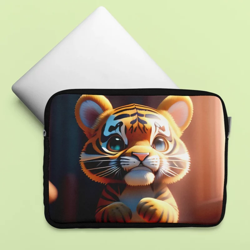 Tiger Galaxies in Space Laptop Sleeve