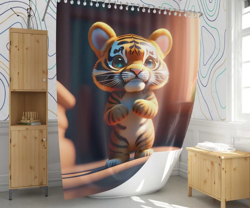 Tiger Galaxies in Space Shower Curtain 1