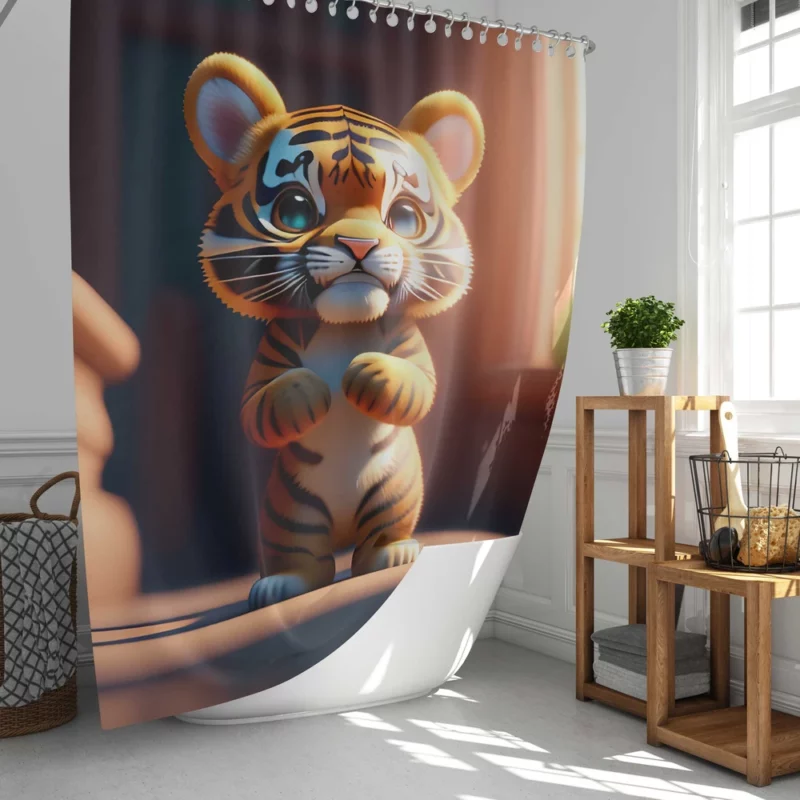 Tiger Galaxies in Space Shower Curtain